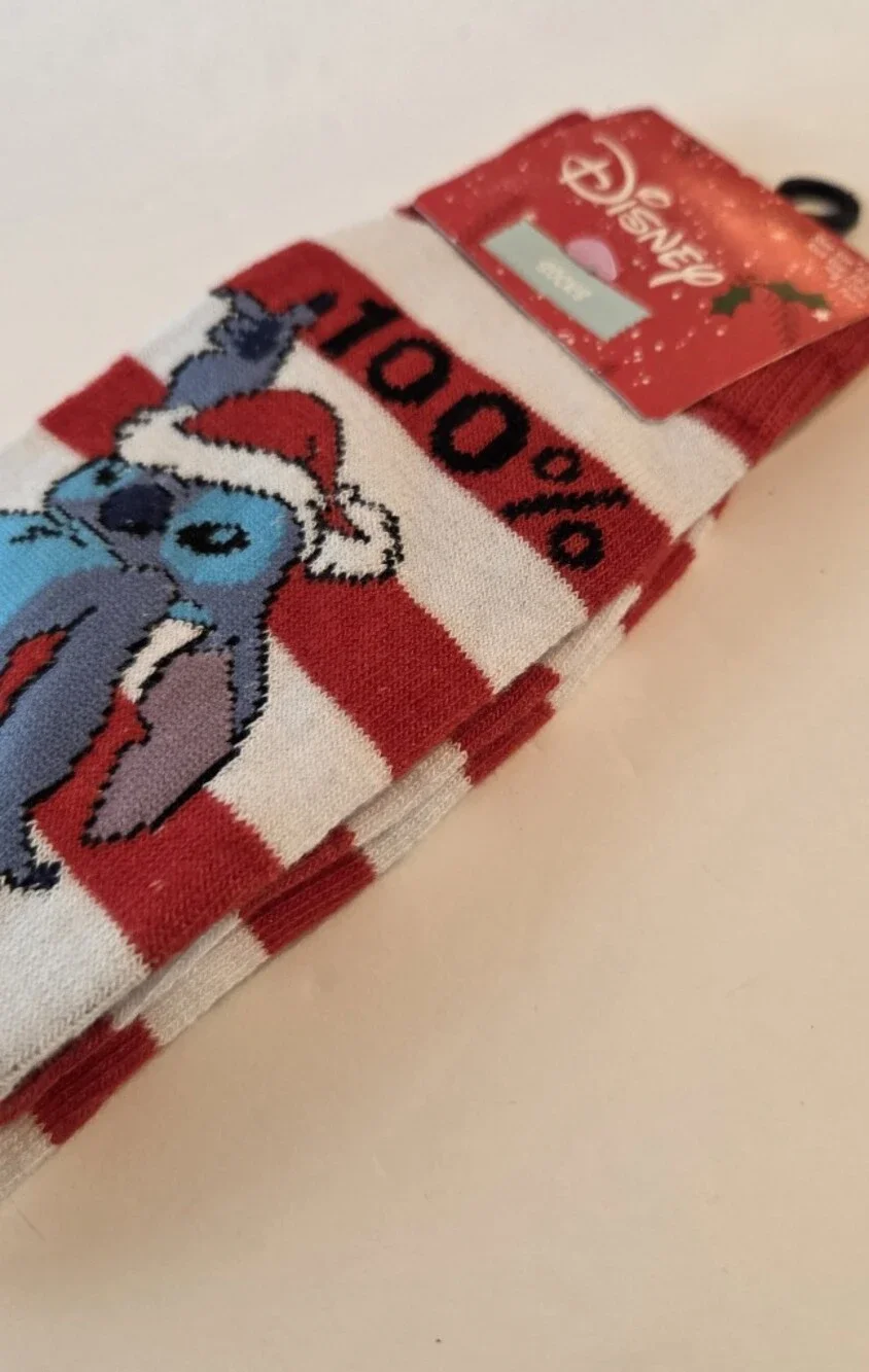 Disney Stitch Holiday Socks Red, White & Blue